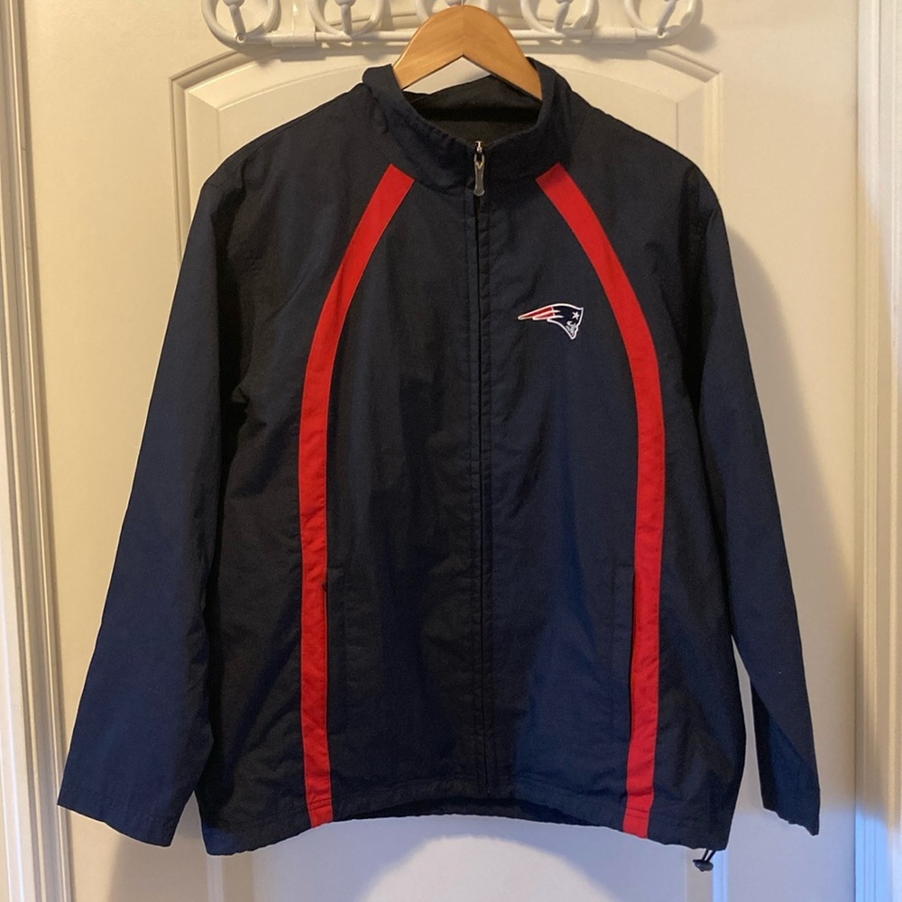 Reebok NFL New England Patriots Men's Jacket Men's Navy and Red Size Medium